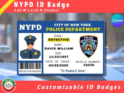 nypd badge template.